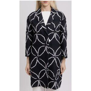 Roland Mouret Paddington Geometric Lightweight Coat Size 4 NWT